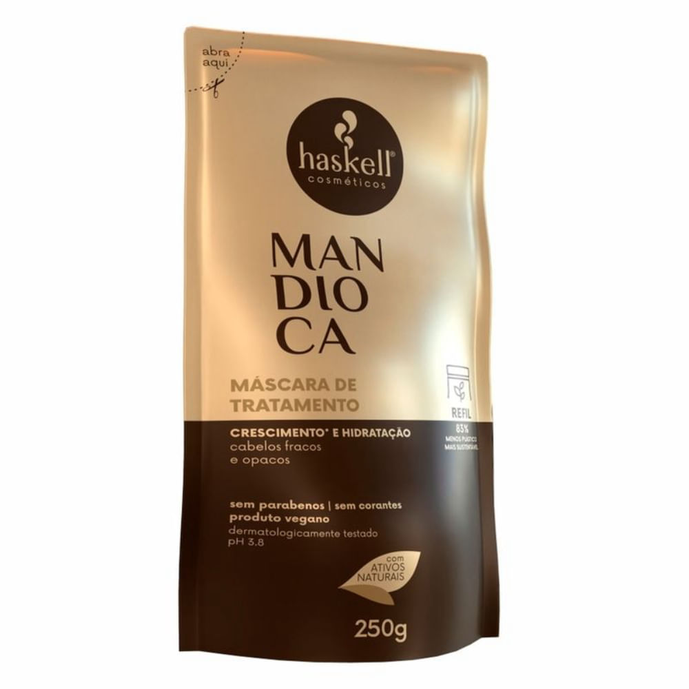 Máscara Capilar De Tratamento Haskell Mandioca Refil 250g