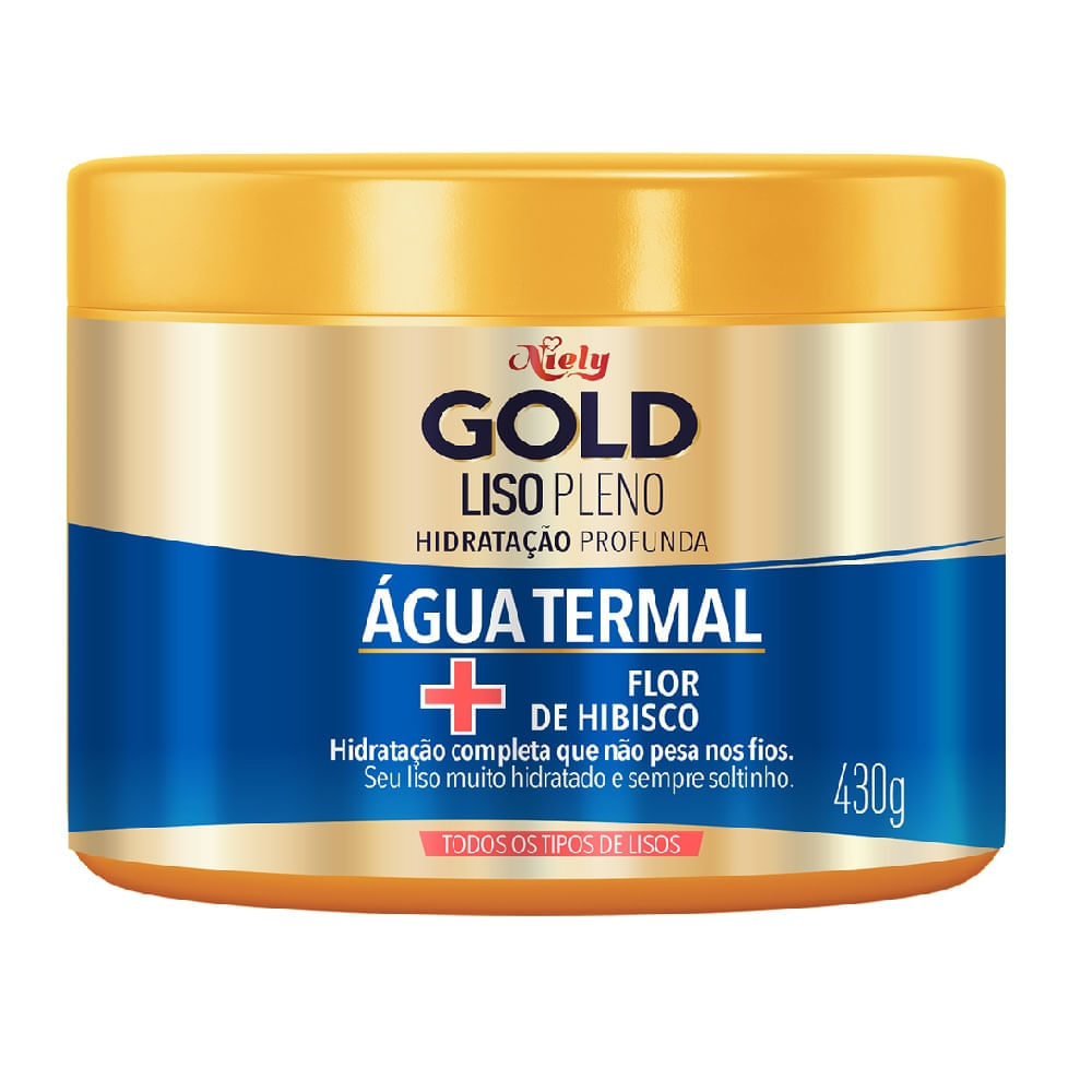 Máscara Capilar Hidratação Profunda Niely Gold Liso Pleno 430g