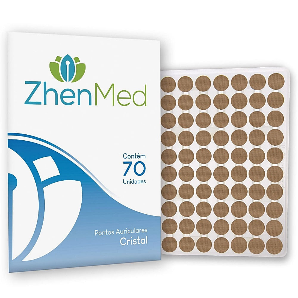 Placa Acupuntura Zhenmed Cristal Micropore Redondo 70 Unidades