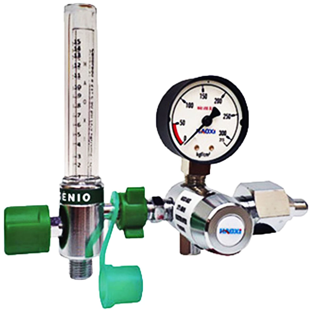 Válvula Redutora De Pressão Haoxi Fixa Para Cilindro O2 Com Fluxômetro 1 Unidade