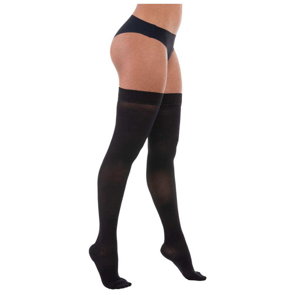 Meia De Compressão Venosan 7/8 Ultraline 4000 20-30mmhg Pé Fechado Cor Preta Tamanho G