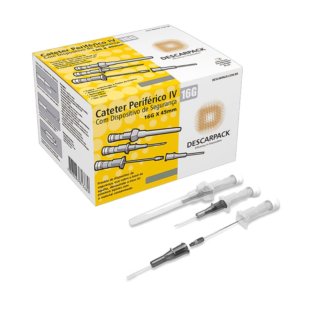 Cateter Intravenoso Descarpack Disp. De Segurança 16G 1 unidade