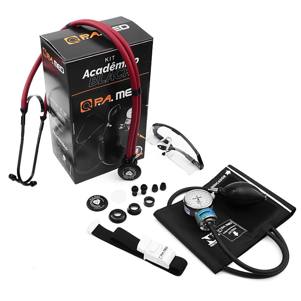 Kit Acadêmico P.A. Med Kpa701 Cor Vinho Black