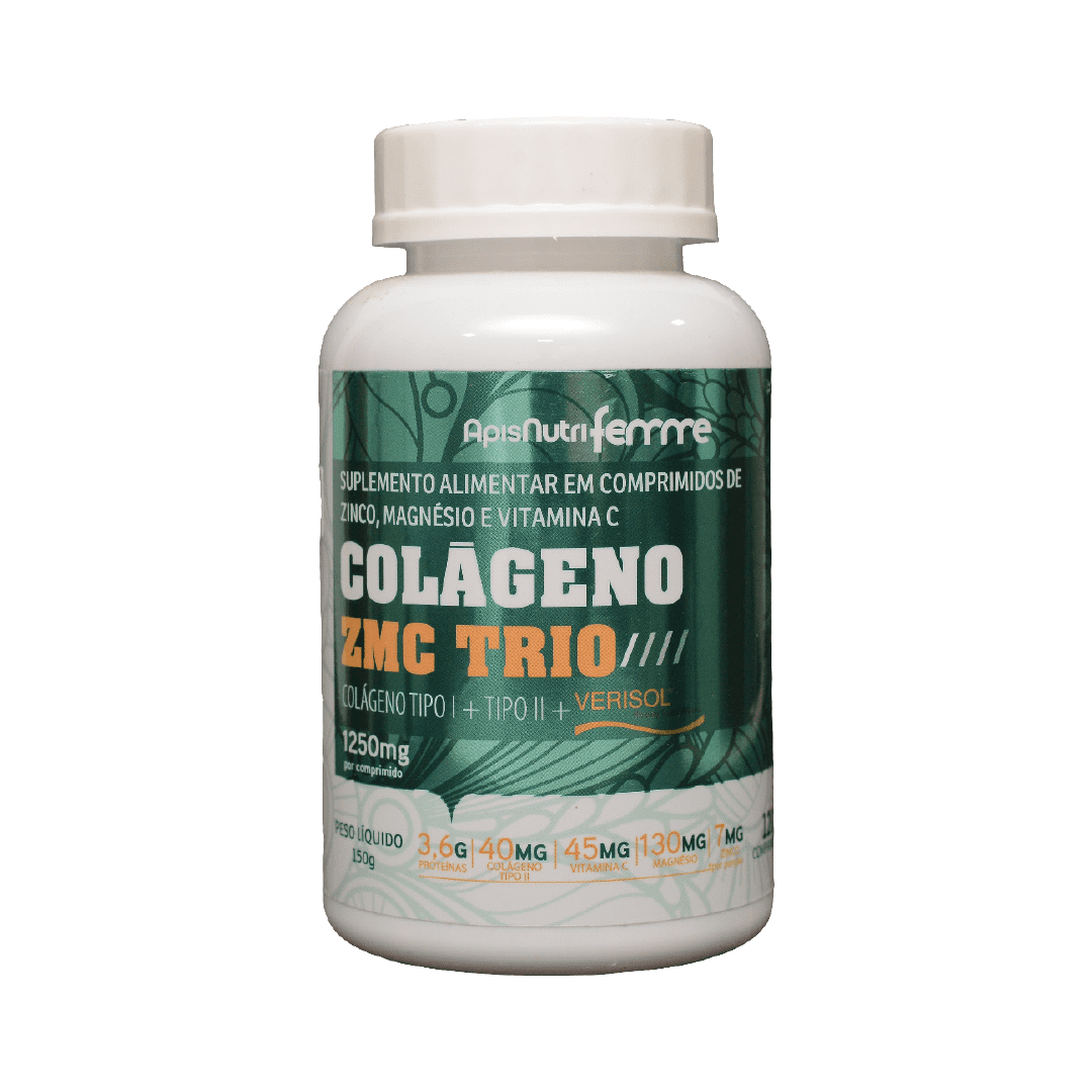 Colágeno Apisnutri ZMC Trio Com 120 Comprimidos