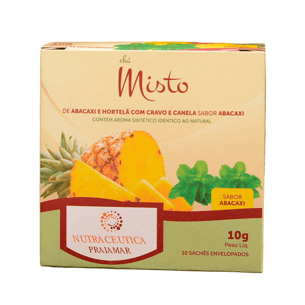 Chá Misto Nutraceutica Praiamar Abacaxi E Hortelã 10 Sachês