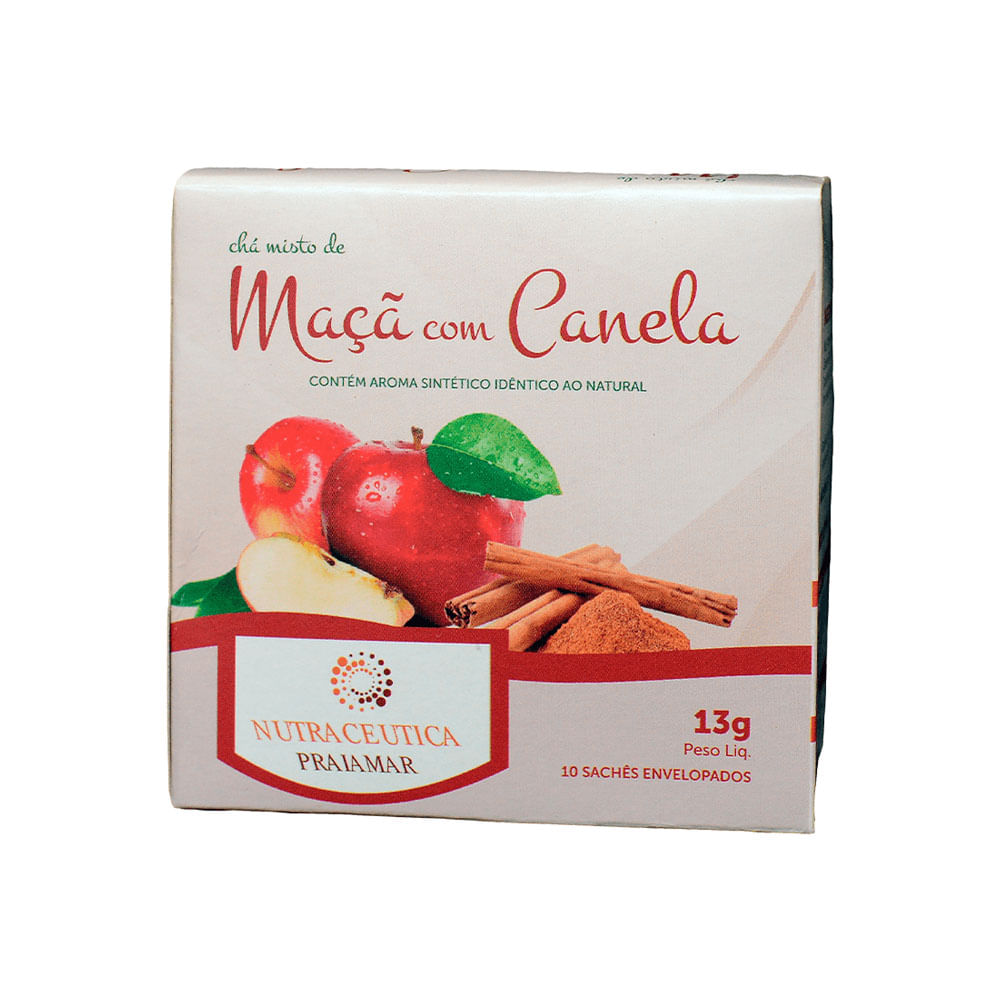 Chá Misto Nutraceutica Praiamar Maçã com Canela 10 Sachês