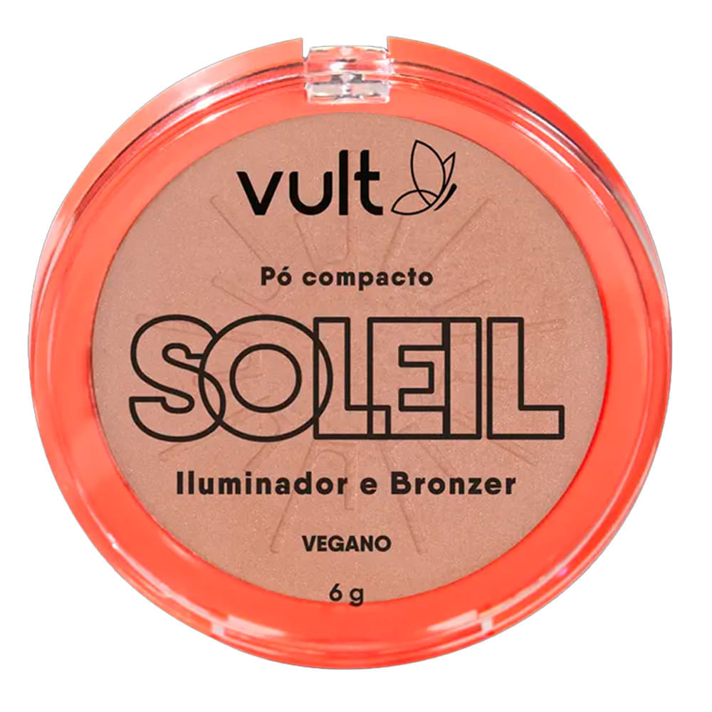 Pó Compacto Iluminador e Bronzer Vult Soleil