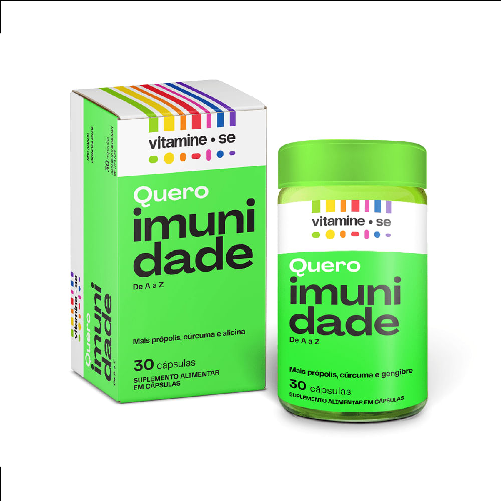 Suplemento Alimentar Quero Imunidade 30 Cápsulas