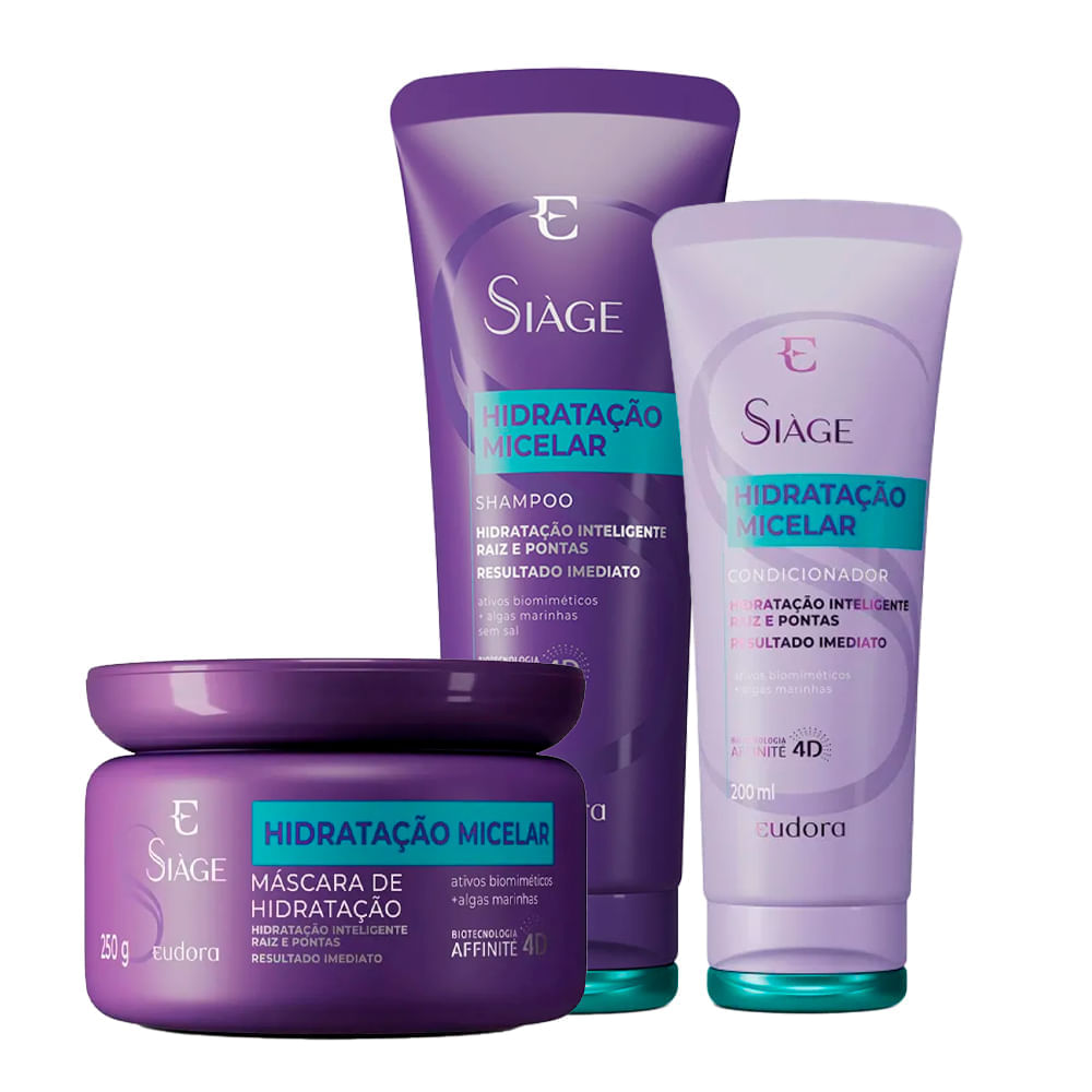 Kit Eudora Siàge Hidratação Micelar