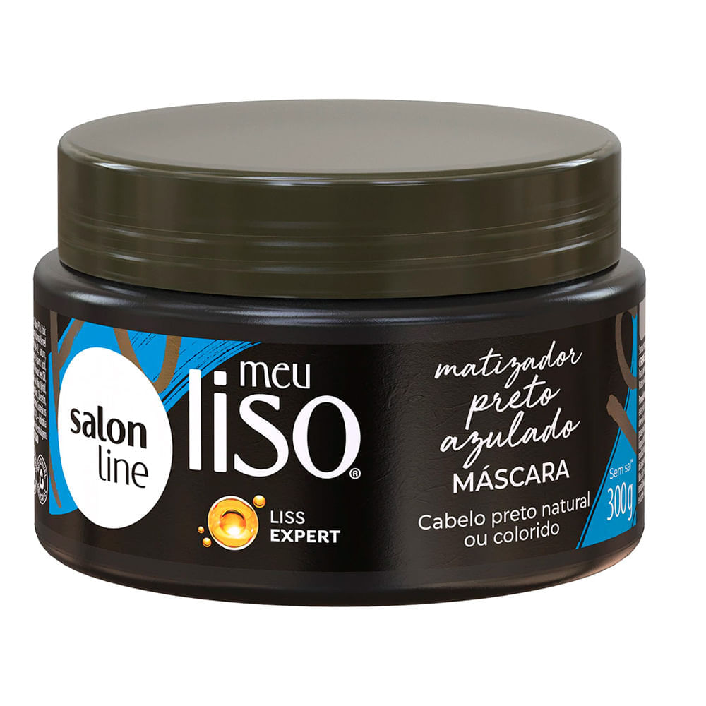 Máscara Capilar Salon Line Meu Liso Matizadora Preto Azula 300g