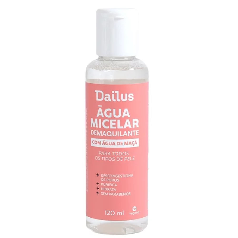 Água Micelar Demaquilante Dailus Água De Maça 120ml