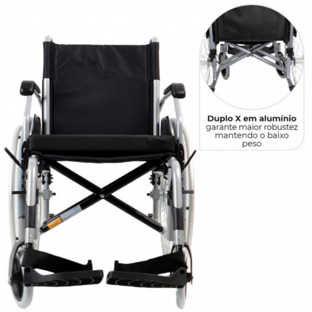 Cadeira De Rodas Em Alumínio Dobrável Dellamed