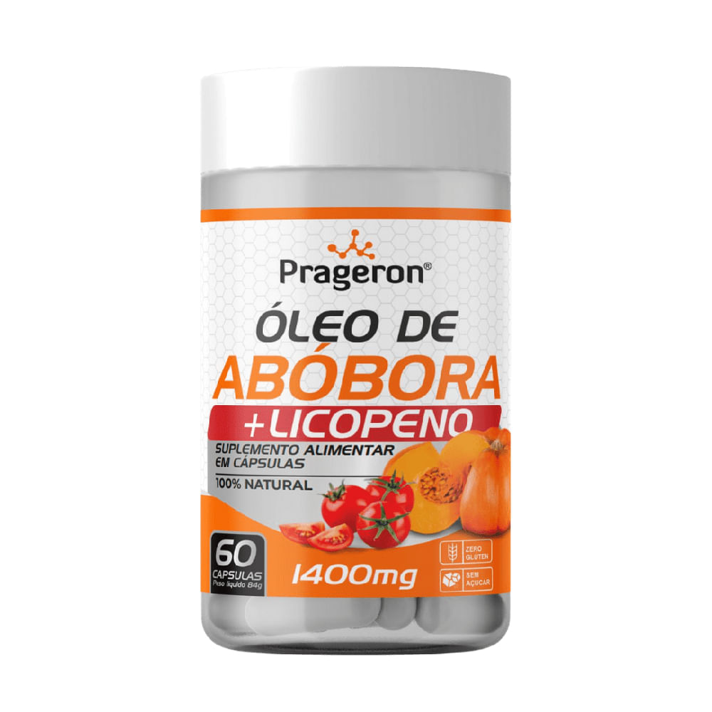 Suplemento Alimentar Óleo de Abóbora + Licopeno 60 Cápsulas