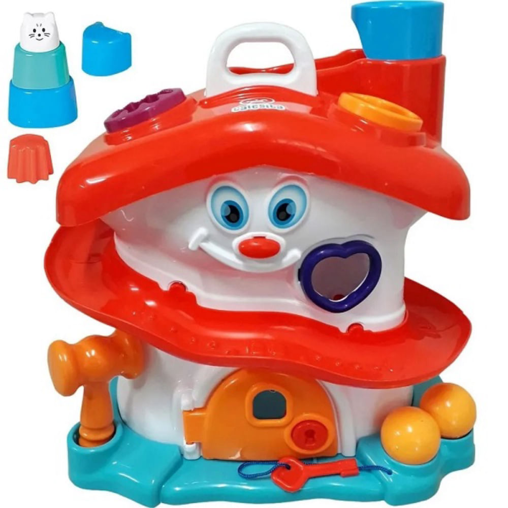 Activity House Calesita  Branco E Vermelho