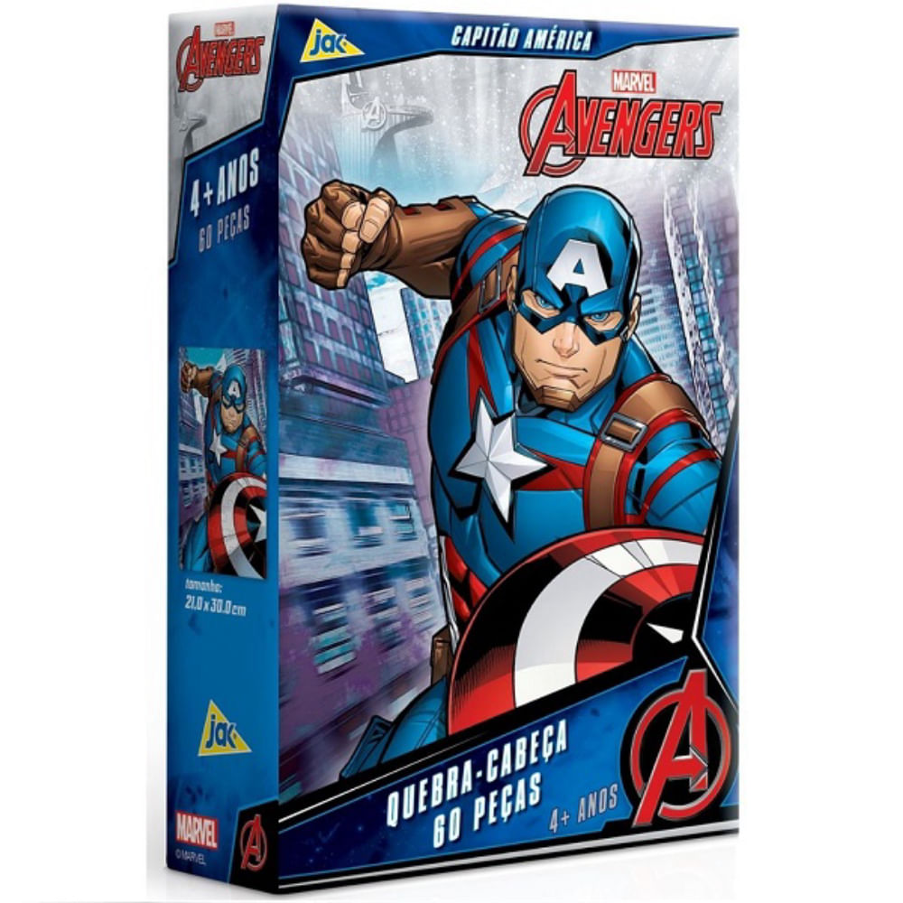 Quebra-cabeça Toyster 60 Peças Capitao America Jak