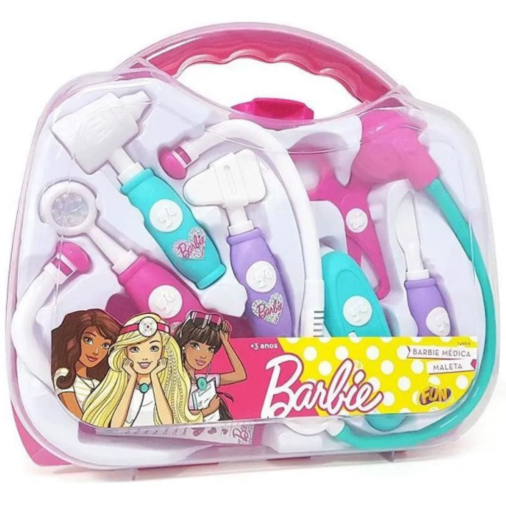Kit Barbiem Maleta Médica FUN