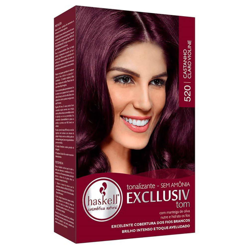 Tonalizante Haskell Excllusiv Color Castanho Claro Violeta 520