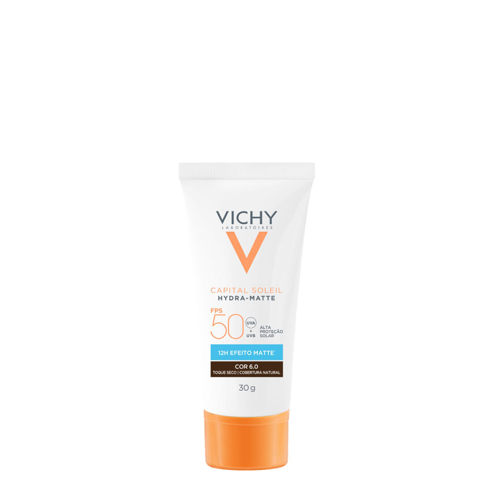 Protetor Solar Facial Vichy Capital Soleil Hydra-Matte FPS 50 Cor 6.0 30g