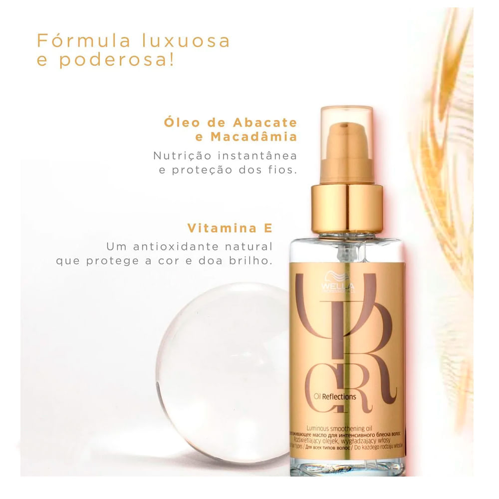 Óleo Capilar Oil Reflections Smoothening Wella Professionals 100ml