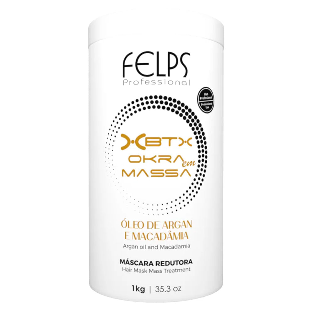 Máscara Capilar Redutora Felps Professional XBTX Quiabo Okra Massa 1kg