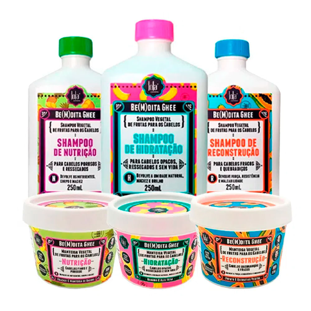 Kit Lola Shampoo e Máscara Be(M)Dita Ghee Cronograma Capilar