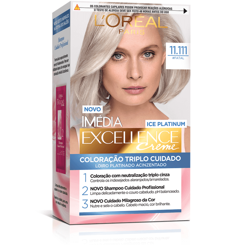 Kit Tintura Imédia Excellence Ice Colors  #Fatal 11.111