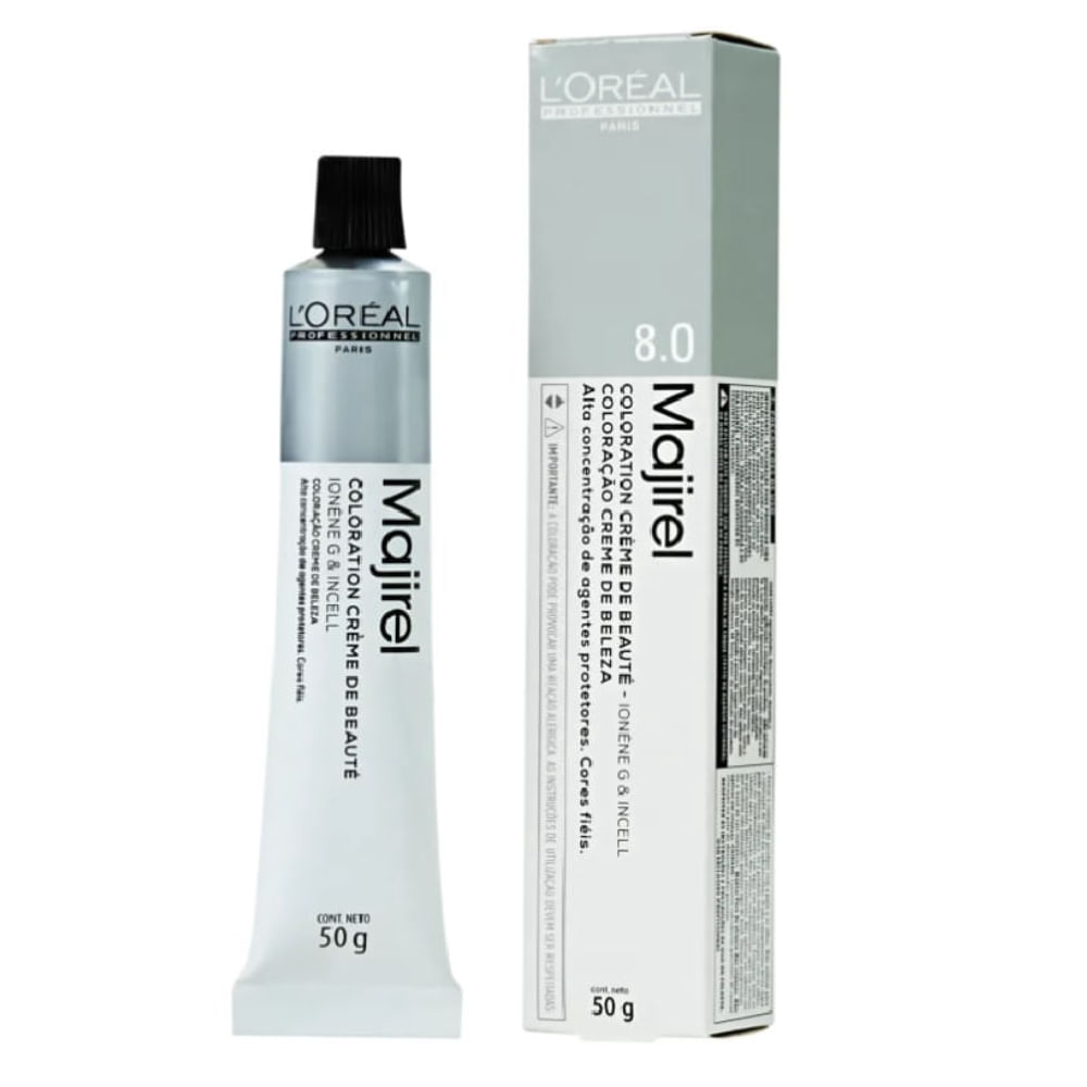 Tintura Creme Majirel Louro Claro Natural Profissional 8.0