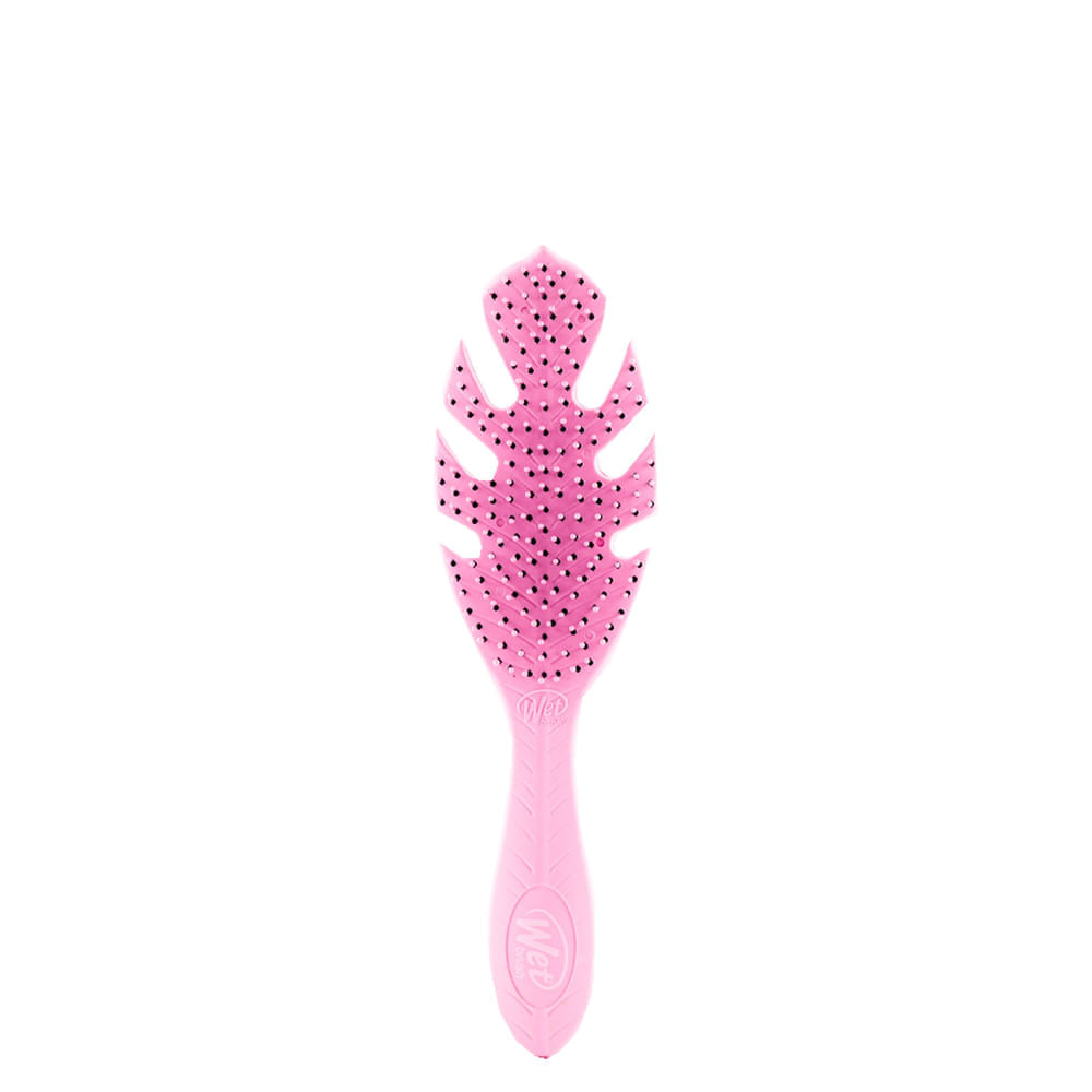 Escova De Cabelo Em Forma De Folha Wet Brush Rosa
