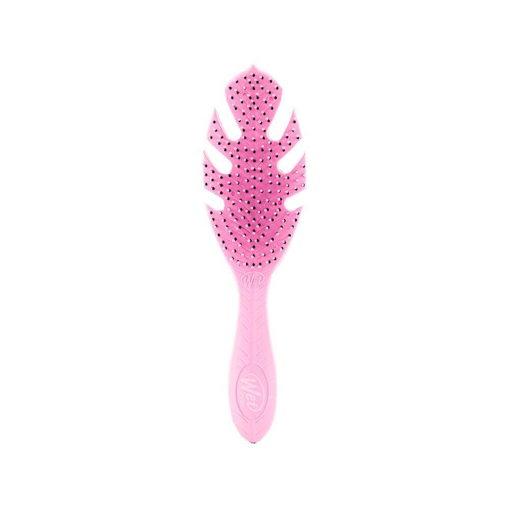 Escova De Cabelo Em Forma De Folha Wet Brush Rosa