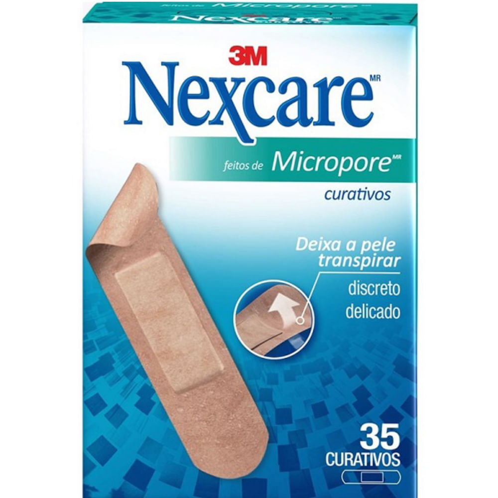 Curativo 3M Nexcare Micropore com 35 Unidades