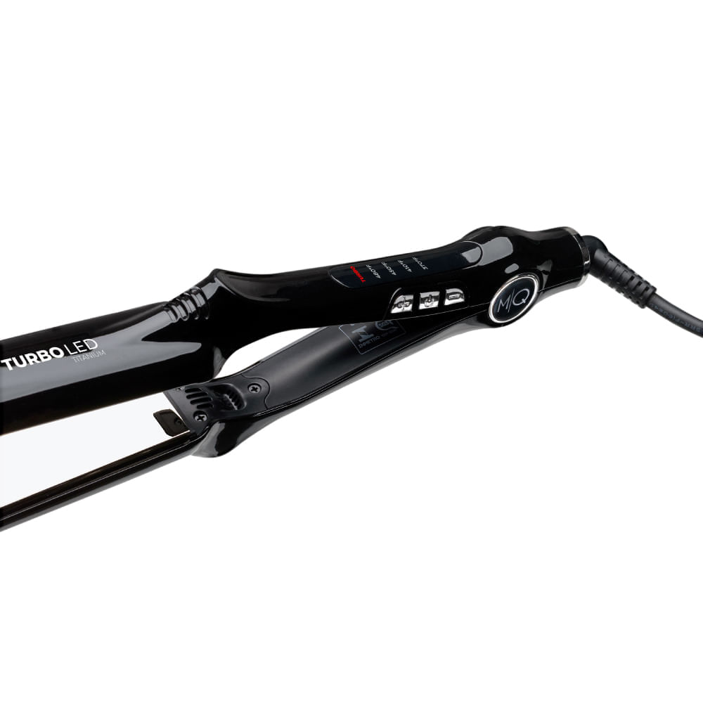 Chapinha de Cabelo MQ Professional Pro 480 Titanium Silver 190°C Preta Bivolt