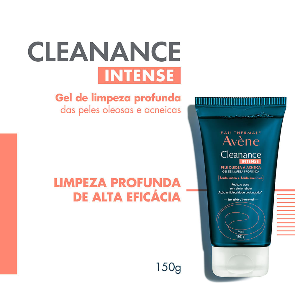 Gel Facial de Limpeza Profunda Avène Cleanance Intense 150g