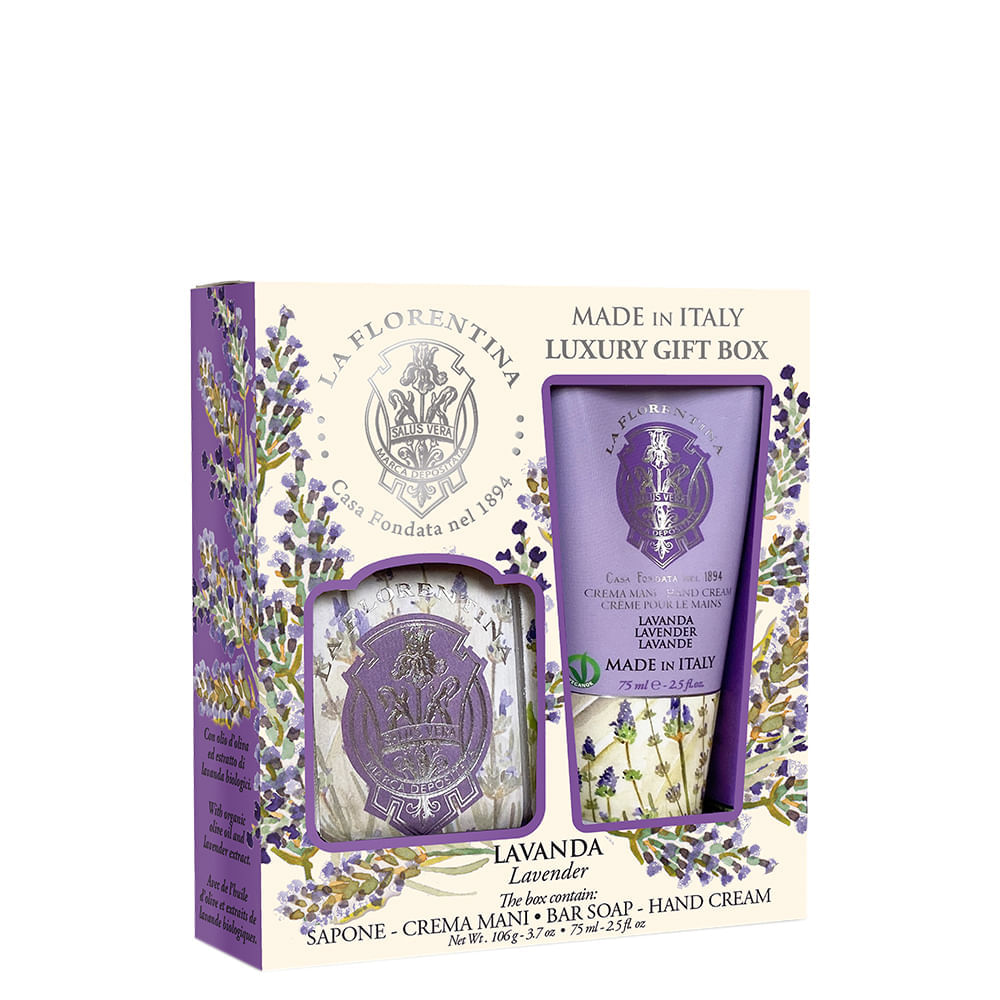 Kit La Florentina Creme para as Mãos 75ml Sabonete em Barra 106g Lavanda