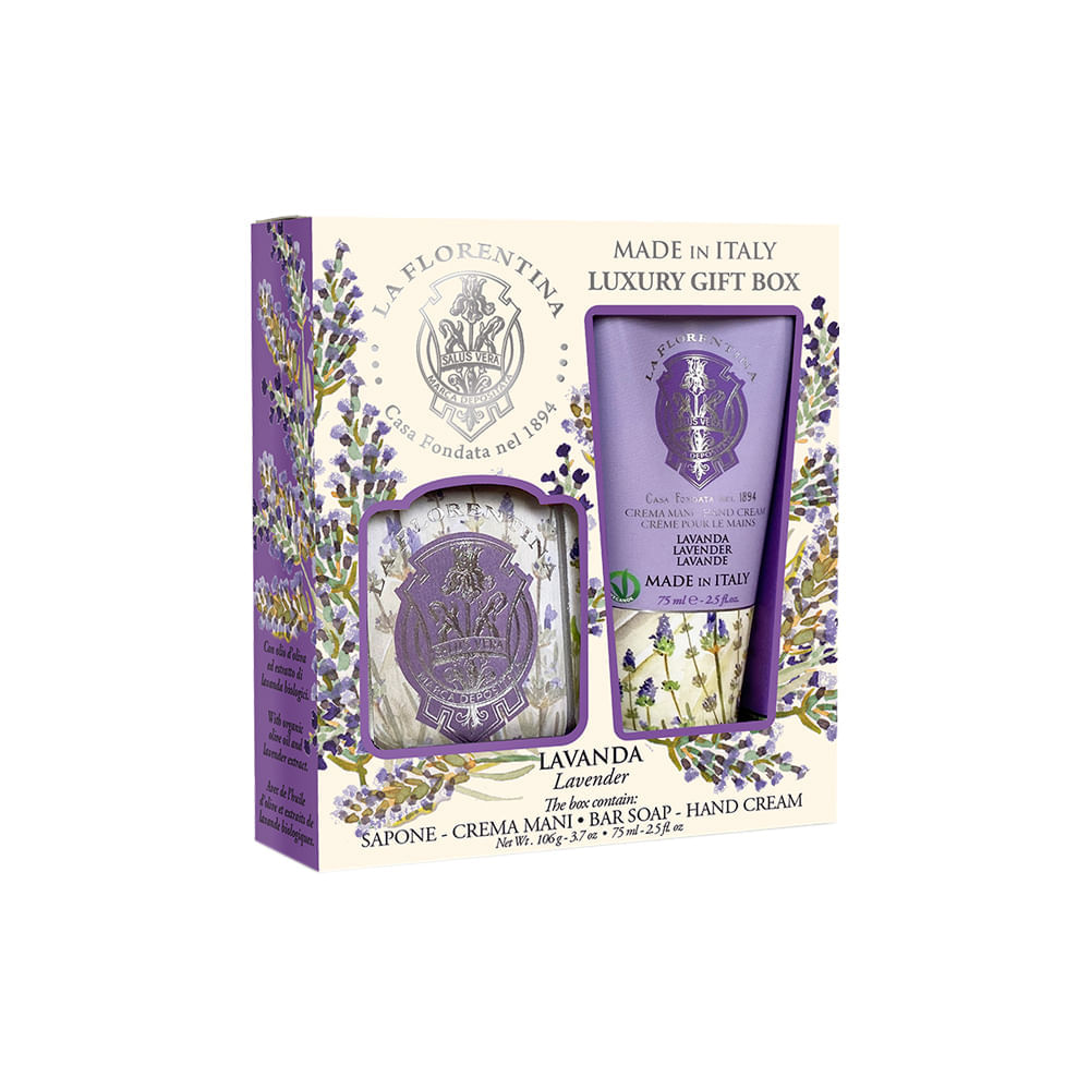 Kit La Florentina Creme para as Mãos 75ml Sabonete em Barra 106g Lavanda