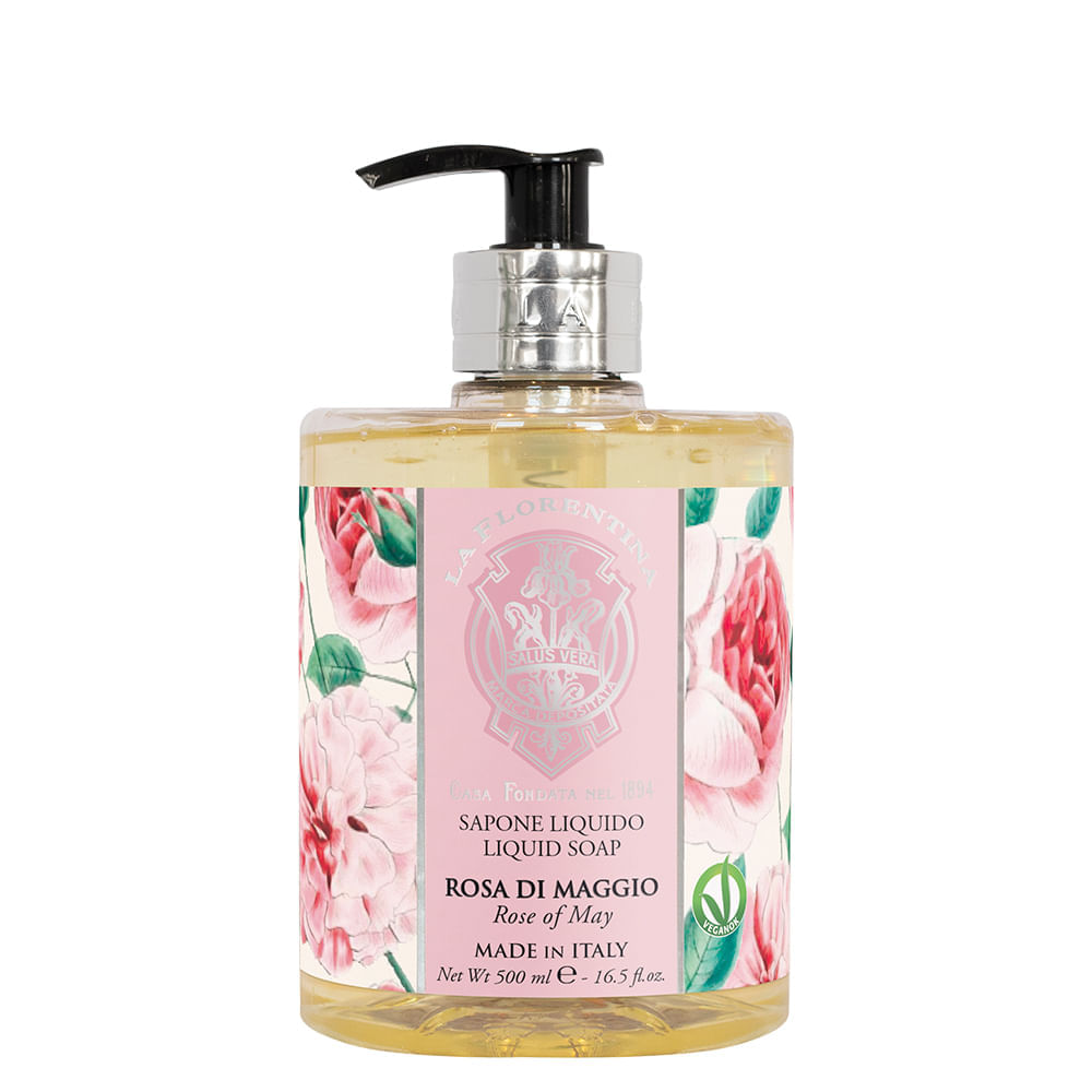 Sabonete Líquido Para As Mãos La Florentina Rosa De Maio 500ml
