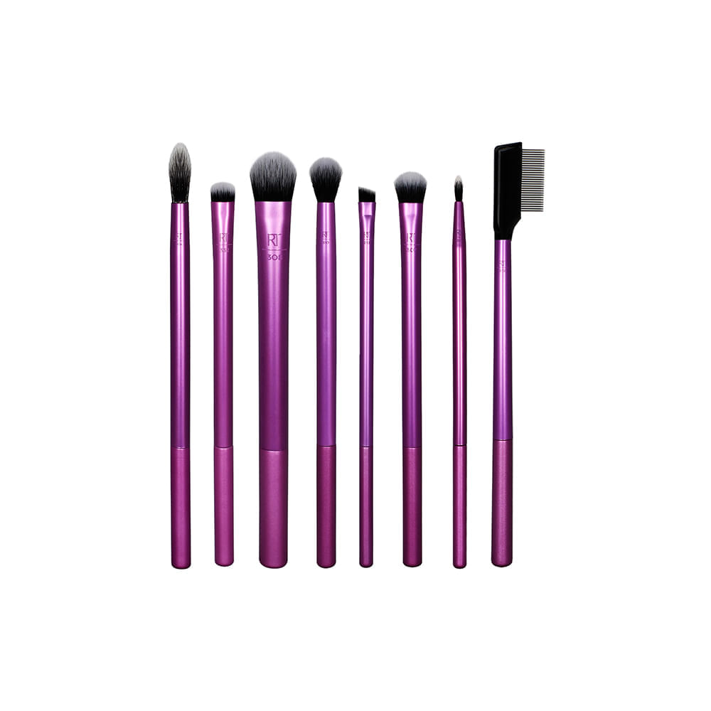 Kit De Pincéis Para Maquiagem Real Techniques Everyday Eye Essentials Roxo