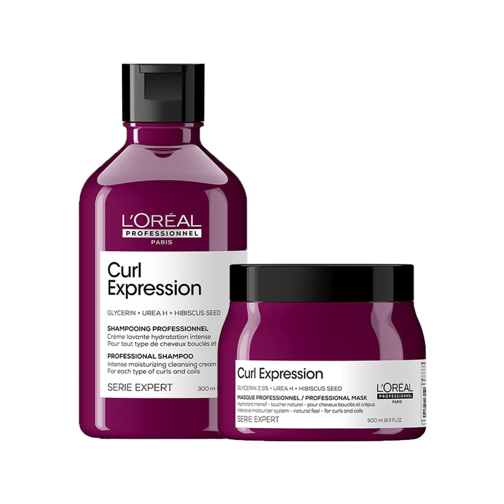 Kit L'Oreál Professionnel Serie Expert Curl Expression - Shampoo Intense 300 ml + Máscara 500 ml
