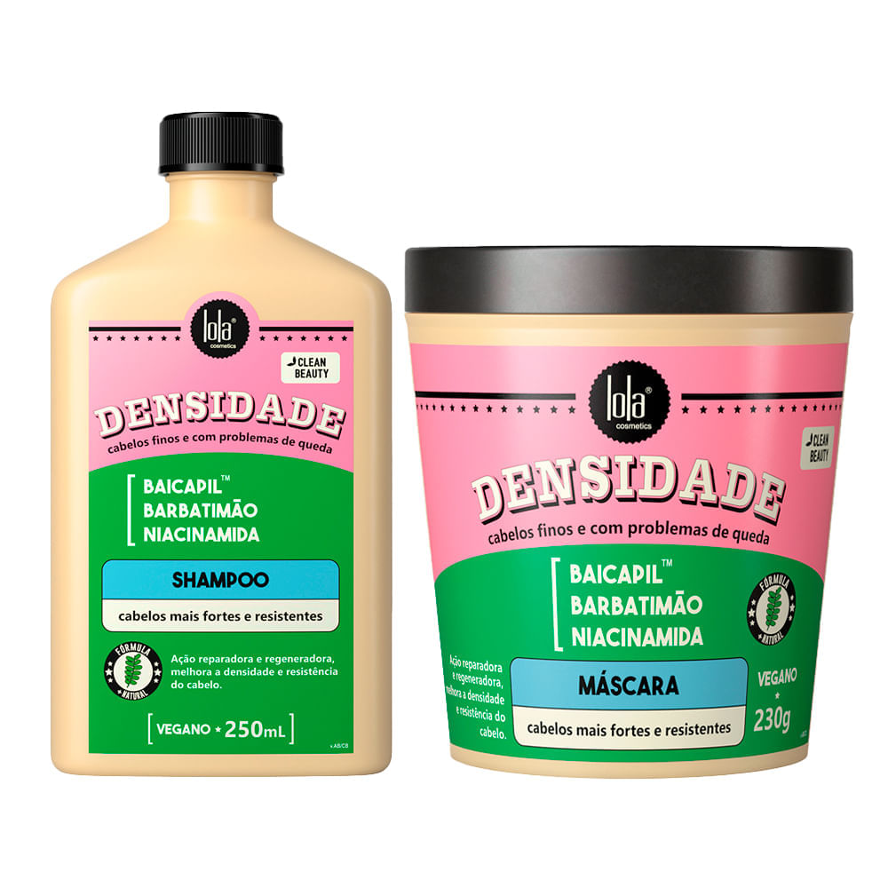 Kit Lola Cosmetics Reparação Densidade Shampoo 250 ml + Máscara de Reconstrução 230 g