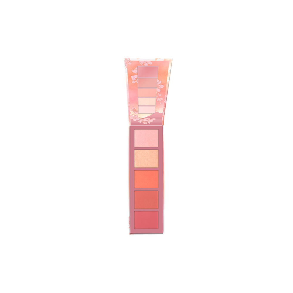 Paleta De Blush E Iluminador Em Pó Essence Peachy Blossom 5 Shades