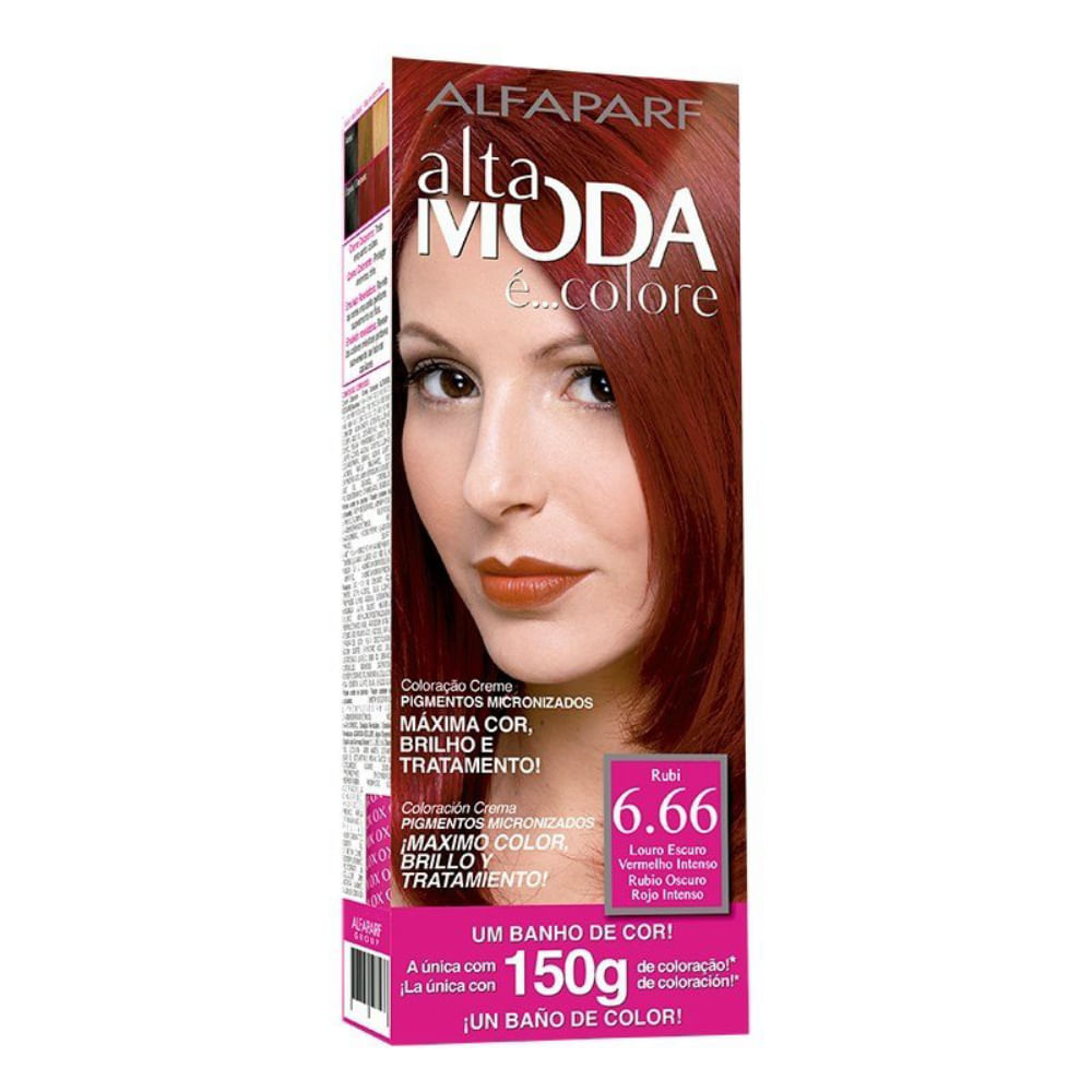 Tintura Alta Moda Vermelhos Especiais Louro Vermelho Intenso 6.66