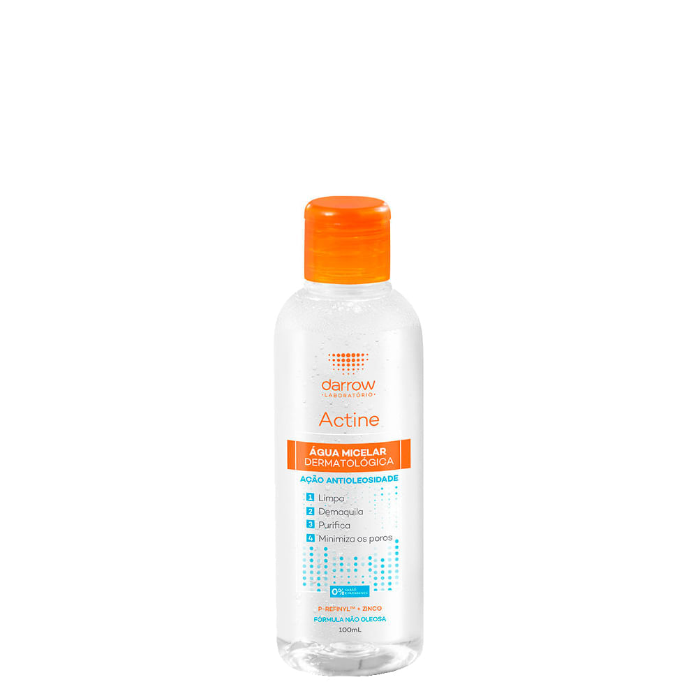 Água Micelar Facial de Limpeza Darrow Actine 100ml
