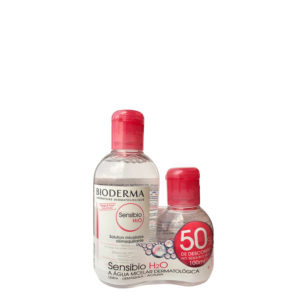 Kit Bioderma Sensibio H2O Água Micelar 250ml e Água Micelar 100ml