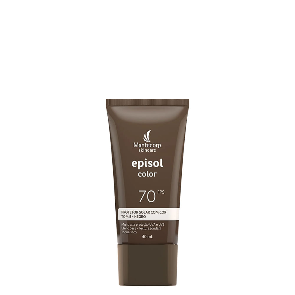 Protetor Solar Facial Mantecorp Episol Color Tom 5 Negro Fps 70 40ml