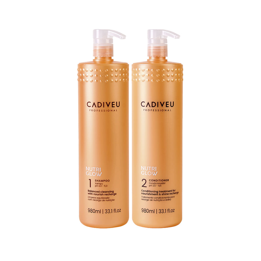 Kit Cadiveu Nutri Glow - Shampoo 980 Ml + Condicionador 980 Ml