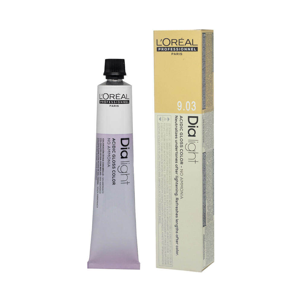 Tonalizante L'Oréal Professionnel Dialight 9.03 Louro Muito Claro Natural Dourado Milkshake 50 g