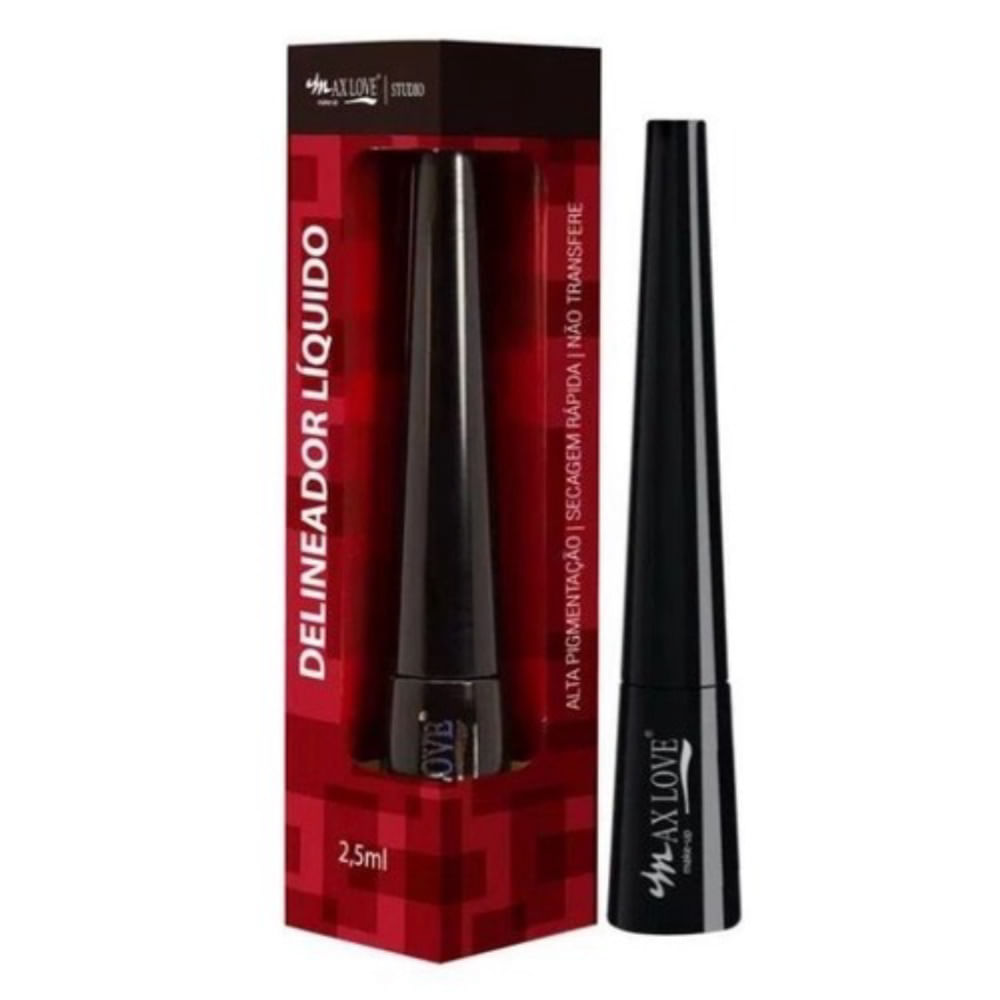 Delineador Líquido Preto Max Love 2,5ml