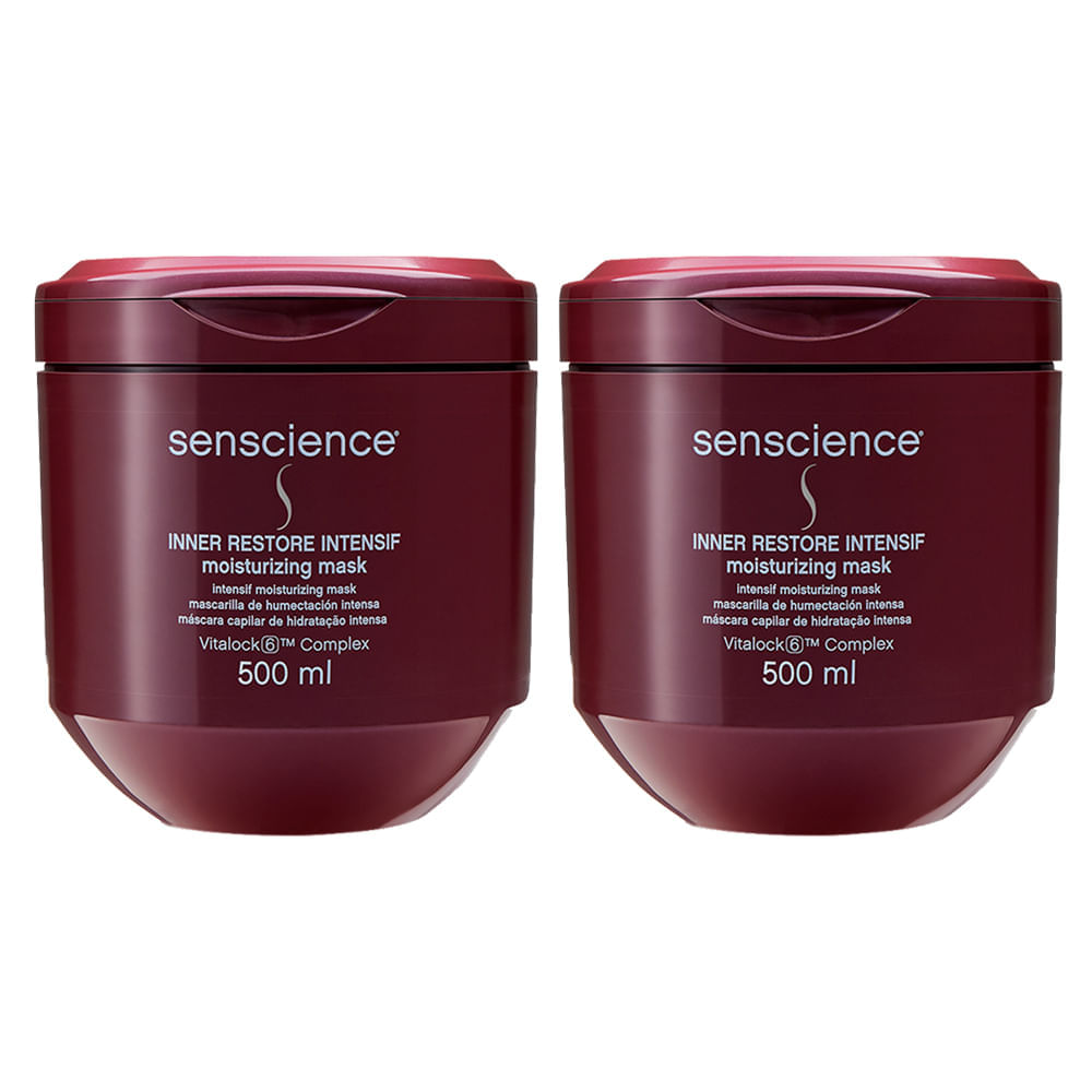 Kit Senscience Inner Restore Intensif  Máscara De Hidratação 500 Ml 2 Unidades