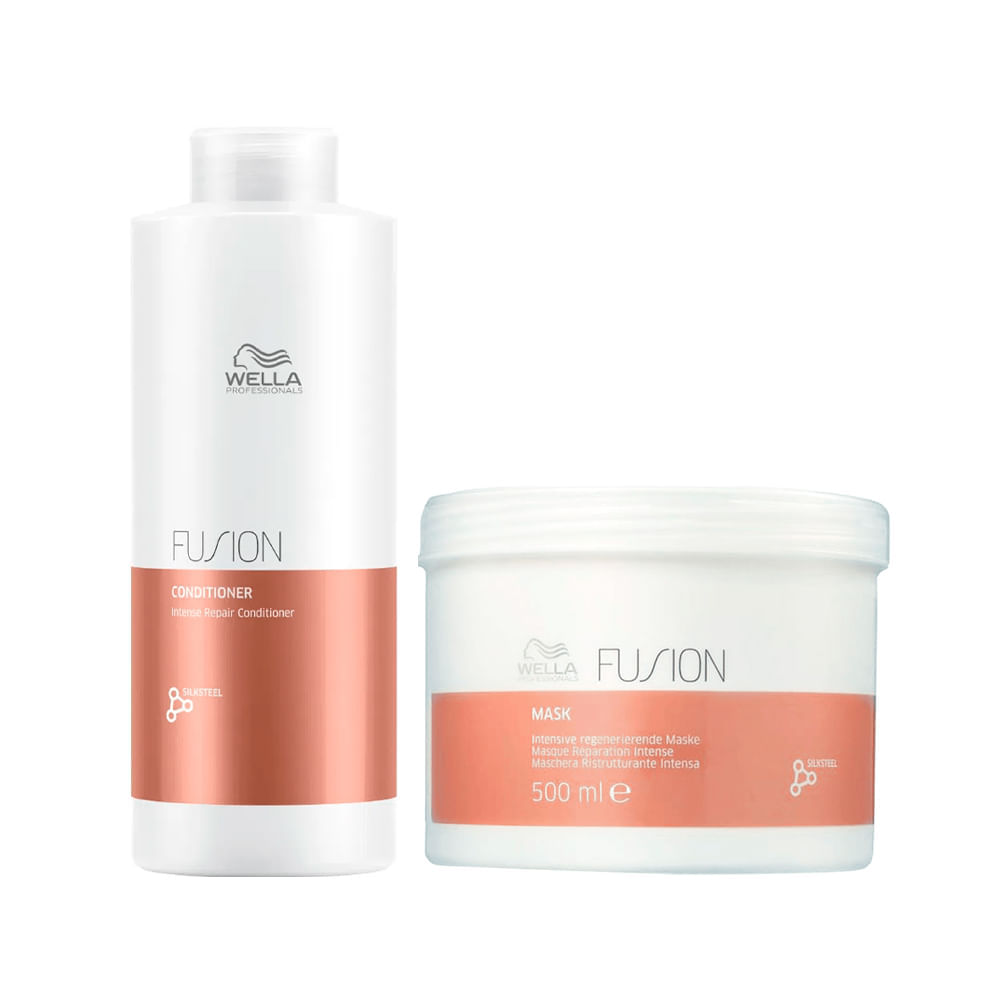 Kit Wella Professionals Fusion Condicionador 1000 Ml + Máscara 500 Ml