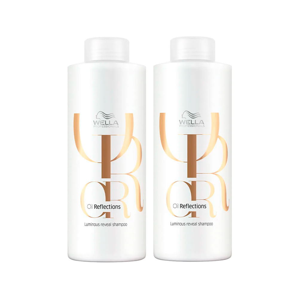 Kit Wella Professionals Shampoo Oil Reflections 1000 ml 2 Unidades