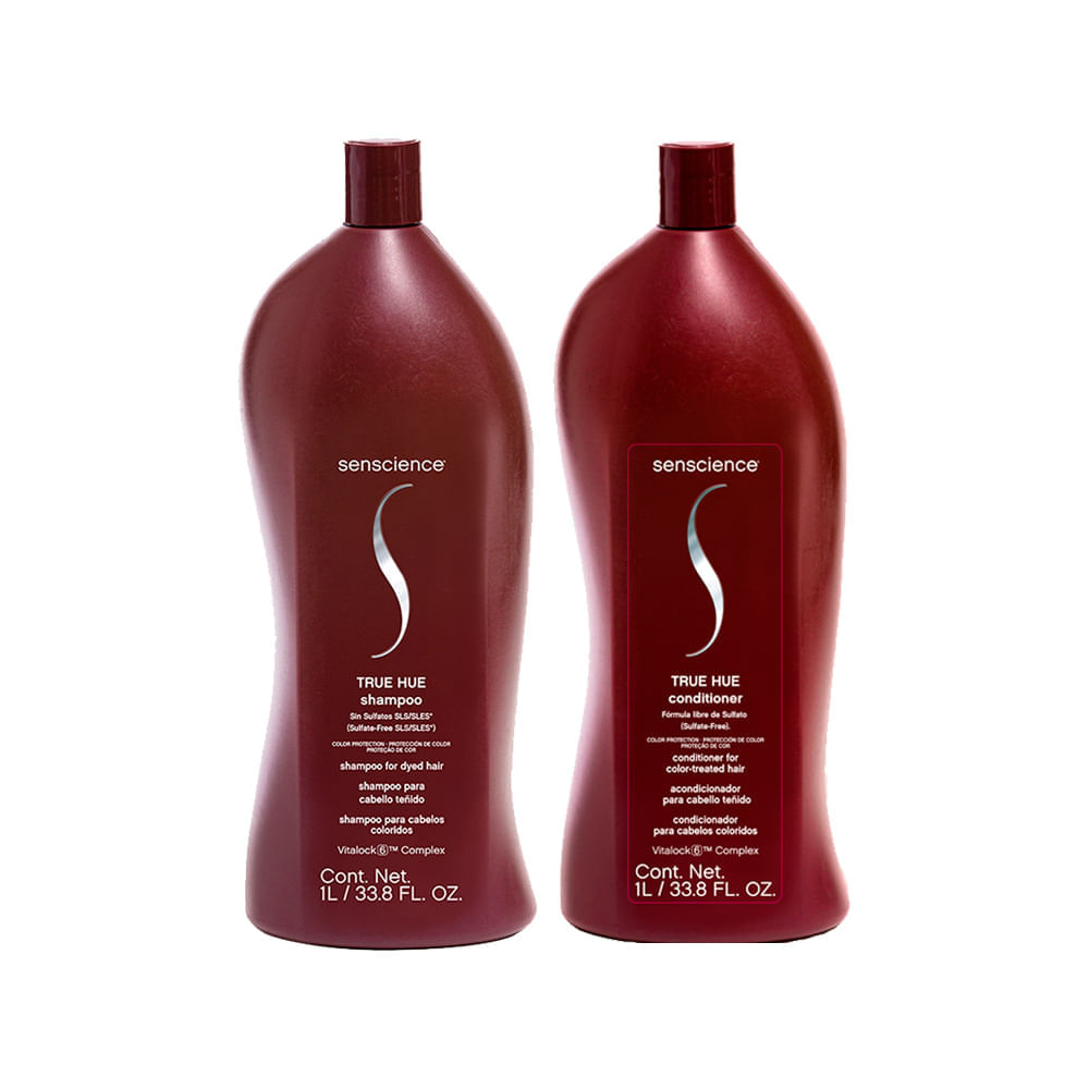 Kit Senscience True Hue Shampoo 1000 ml + Condicionador 1000 ml